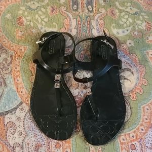 Coach sandals with side ankle hook